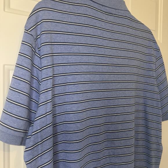 Polo Ralph Lauren Classic Fit Short Sleeve Shirt Blue White Stripes Men’s Large - Picture 6 of 8